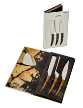 Load image into Gallery viewer, Caseus Cheese Knife Set in Stainless Steel and Light Wood Handle

