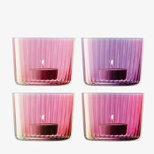 Load image into Gallery viewer, Gems Tealight Holder 6cm Set of 4 Garnet Red

