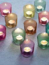 Load image into Gallery viewer, Gems Tealight Holder 6cm Set of 4 Jade Green
