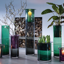 Load image into Gallery viewer, Nest vase/bougeoir green-grey 65cm
