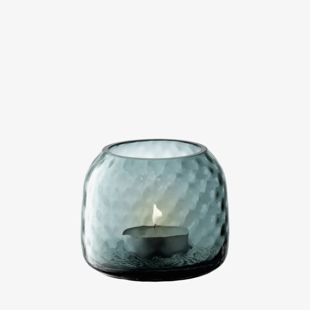 Dapple Tealight Holder/Vase 7cm Water Blue