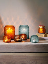 Load image into Gallery viewer, Dapple Tealight Holder/Vase 7cm Water Blue
