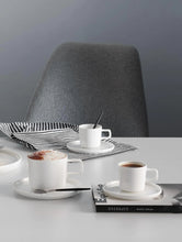 Load image into Gallery viewer, Oco White Espresso Cup with Saucer
