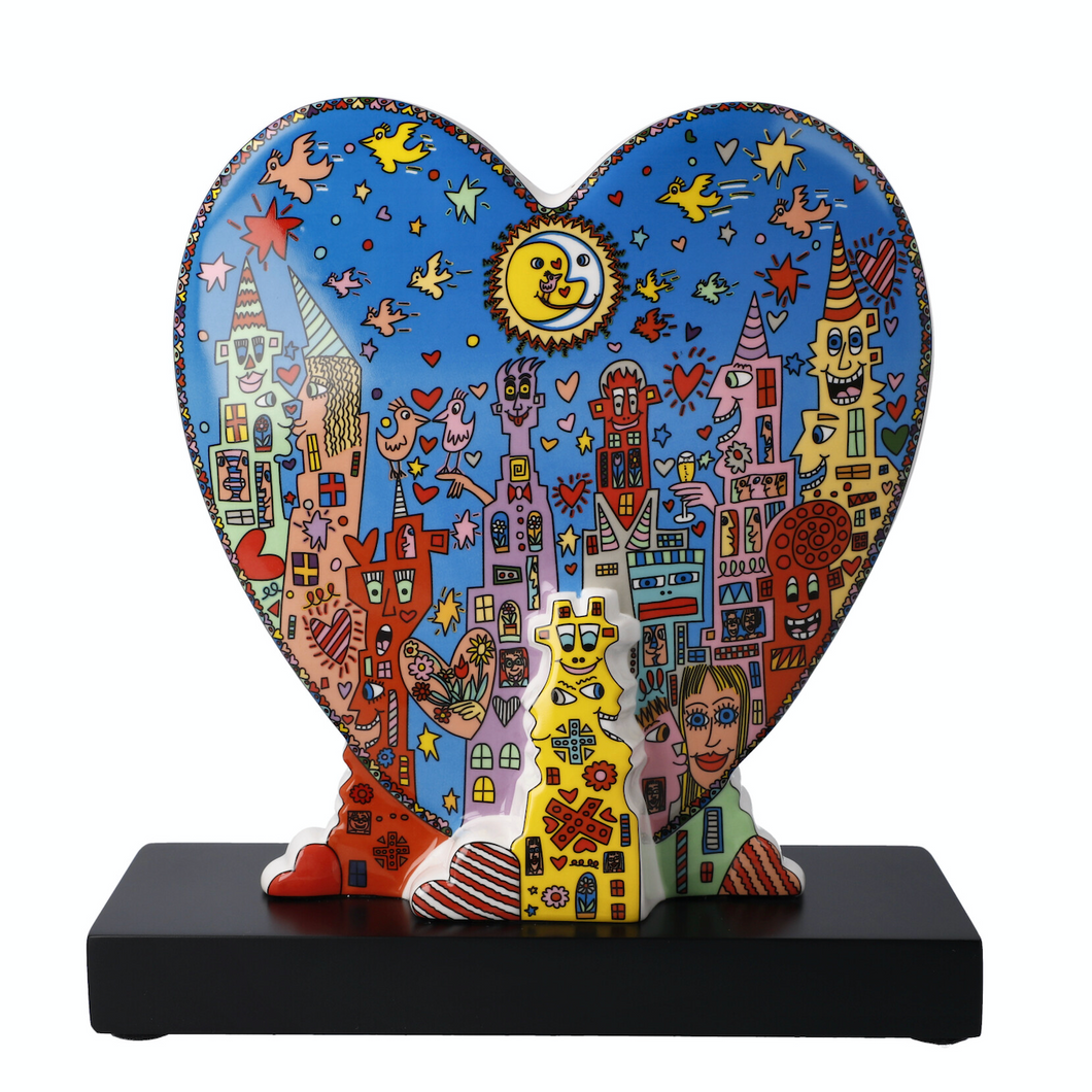 Heart Times in the City by James Rizzi 23cm