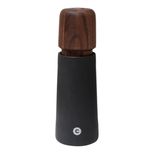 Stockholm, Black Porcelain, Walnut Lid Grinder - 17cm