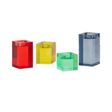 Load image into Gallery viewer, Glass Block Candle Holder 'Vela' Set of 4
