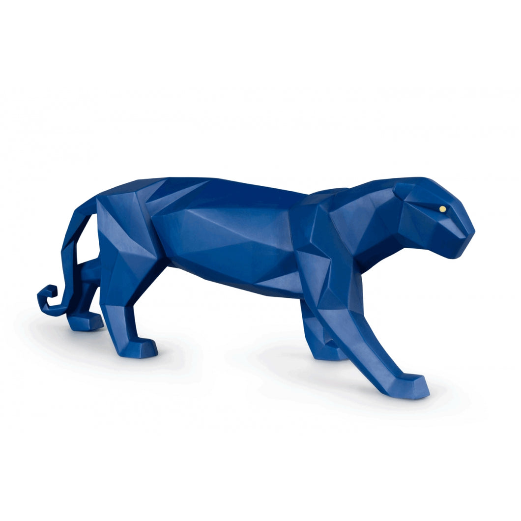 Panther Figurine, Blue matte