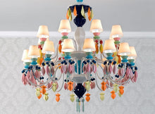 Load image into Gallery viewer, Belle de Nuit 24 Lights Chandelier, multicolor
