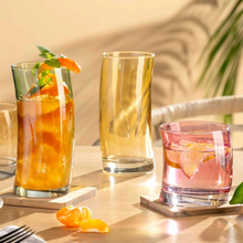 Load image into Gallery viewer, Swing long glass set of 4, warm colors

