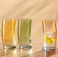 Load image into Gallery viewer, Swing long glass set of 4, warm colors
