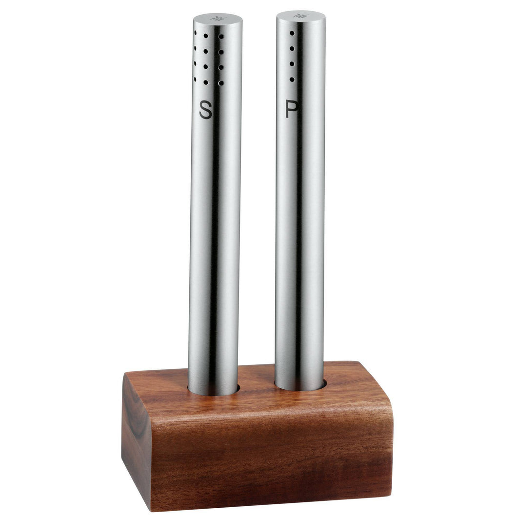 Salt and Pepper set with wooden base
