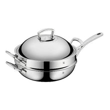 Load image into Gallery viewer, Wok with Metal Lid &amp; Steam Insert ∅ 32cm
