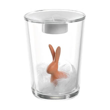 Load image into Gallery viewer, Orange Rabbit Vase with Tea Light 15cm
