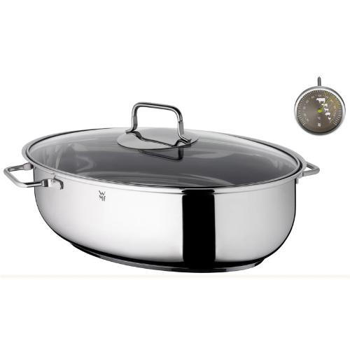 Roaster with Glass Lid & Thermometer