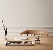 Load image into Gallery viewer, Matrix Tray Stainless steel and Leather
