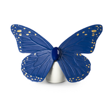 Load image into Gallery viewer, Butterfly Figurine. Golden Luster &amp; Blue
