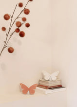 Load image into Gallery viewer, Butterfly Figurine. Golden Luster &amp; Coral
