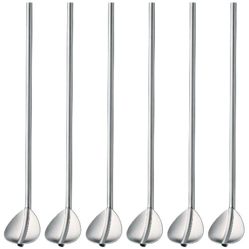 Cocktail spoon and straw - 6 pieces