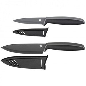Set of 2 black kitchen knives