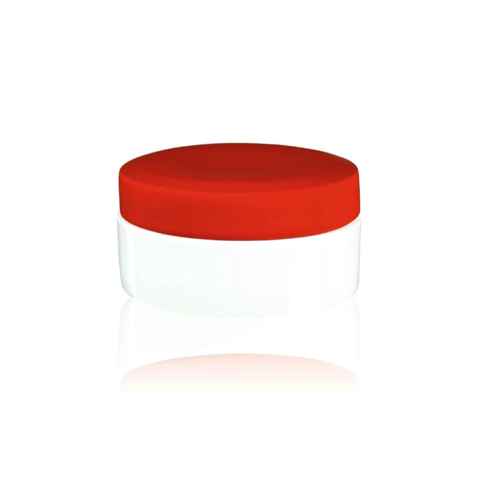 Beauty porcelain jar red