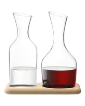 Load image into Gallery viewer, Water &amp; Wine Carafe Set with Oak Base
