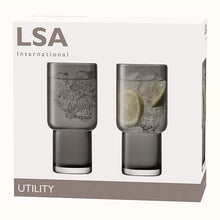 Load image into Gallery viewer, UTILITY grey longdrink glass 2 pcs

