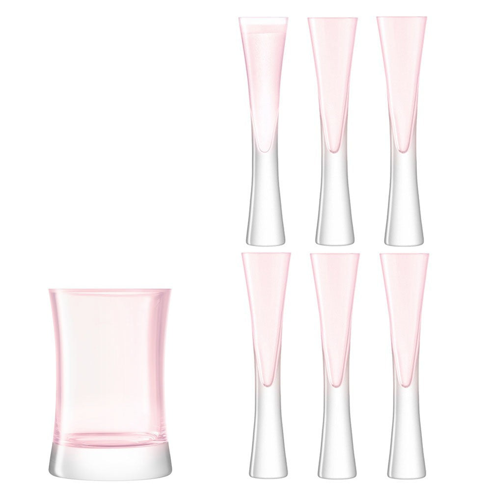 Moya Champagne Set 7pcs pink