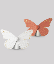 Load image into Gallery viewer, Butterfly Figurine. Golden Luster &amp; White
