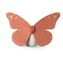 Load image into Gallery viewer, Butterfly Figurine. Golden Luster &amp; Coral
