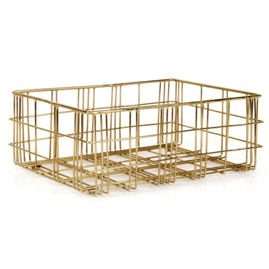 Harri Small Basket, Gold