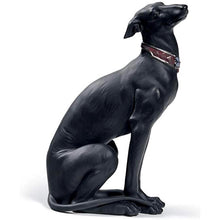 Load image into Gallery viewer, Attentive Greyhound Dog Figurine, Black

