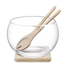 Load image into Gallery viewer, Serve salad set wooden base
