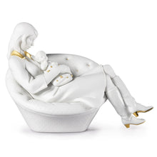 Load image into Gallery viewer, Feels Like Heaven Mother Figurine. Golden Lustre and White
